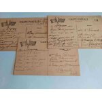 Lot de 3 cartes postales anciennes, ecrites : seconde guerre mondial 39 / 45, franchise militaire , juin ...