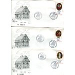 Lot de 3 enveloppes timbr�es avec cachets temporaires bicentenaire de la r�volution