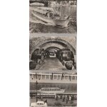 Lot de 3 petites photos de paris vedettes sur la seine et caves tour eiffel