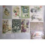 Lot de 30 cartes postales anciennes voeux bonne annee joyeuse paques annee 1900 - 1950 lot 9