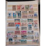 Lot de 38 timbre de france oblitérés, sur feuille d'album. Lot de 38 timbre de france oblitérés, sur feuille d'album.