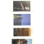 Lot de 4 cartes postales de provence, bateau, lavande, planche a voile