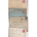 Lot de 4 enveloppes timbrees avec type semeuses