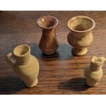 Lot de 4 mini amphores : gr�s et terre cuite