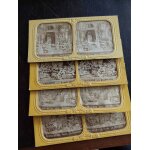 Lot de 4 vues photographies stereoscopie / pour jumelle de lecture stereoscope 3d relief : spectacle ...
