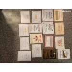 Lot 40 etiquettes anciennes de vin bordeaux / graves / m�doc (ann�es 1990)