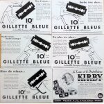 Lot 40 publicit�s anciennes ann�es 30 :  gillette, probak, kirby, allegro, leresche  (lames rasoir)