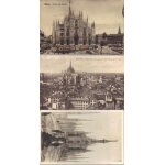 Lot de 48 cartes postales anciennes differentes de milan / milano / italie / italia