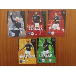 Lot de 5 cartes panini intermarch� au plus pr�s des bleus foot c1 / c9 / c10 / c15 / c18