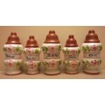 Lot de 5 pots a epices / condiments: sel - poivre - sucre - caf - farine