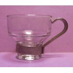 Lot de 5: tasse / verre avec support métallique - 9 / 10 cl env. Lot de 5: tasse / verre avec support métallique - 9 / 10 cl env.