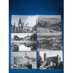 Lot de 6 cartes photos noir et blanc de 6 villes de pologne