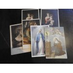 Lot de 6 cartes postales anciennes christianisme vierge jesus