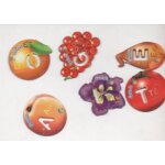 Lot de 6 magnets gervais fruit Lot de 6 magnets gervais fruit