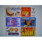 Lot 6 t�l�cartes diverses publicit�s - belin - milka - miko - maggi