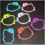 Lot de 7 bracelets bands t�te d'hello kitty couleurs vari�es dont un debout