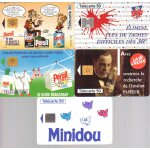 Lot de 7 tlcartes sur les lessives / assouplissants : minidou, persil, la croix / pasteur, skip