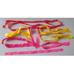 Lot de 8 rubans pour paquets cadeaux ou d�coration : rouge (1m40) + roses (40cm, 38cm, 50cm, 38cm) + ...