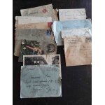 Lot de 9 enveloppes p�riode 1932 a 1956, dont guerre 39 / 45, militaria, avec lettres jointes, famille ...