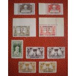 Lot de 9 timbres neufs - vietnam du nord - viet - nam - timbres d'indochine surchargs - anne 1945