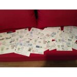 Lot d'une centaine d'enveloppes timbr�es des taaf
