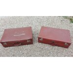 Lot de deux valises en carton annees 1950
