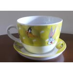 Lot grande tasse d�jeuner avec sa soucoupe bugs bunny et daff duck