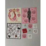 Lot de timbres cacharel, givenchy, chanel et torrente