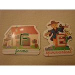 Magnet, lot de 2 magnet lettre, f ferme, e epouventail, gervais Magnet, lot de 2 magnet lettre, f ferme, e epouventail, gervais