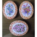 Magnets (3) motifs diffrents de fleurs . marque yves rocher pour dcoration ou collection . dimensions ...