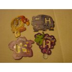 Magnet, lot de 4 magnets lettres, h. u. i. r. , gervais