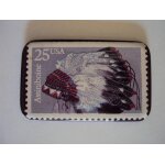 Magnet aimant usa indien timbre métal Magnet aimant usa indien timbre métal
