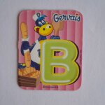 Magnet gervais danone lettre b boulanger metier ancienne s�rie lettre alphabet