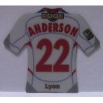 Magnet maillot de anderson n22 - lyon - just foot official - 2008 - pitch