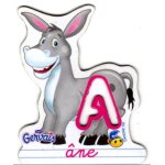 Magnet pochoir gervais lettre a ane - s�rie la ferne