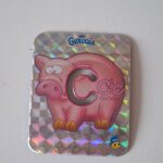 Magnet s�rie brillante danone petit gervais magnet alphabet lettre c cochon pochoir
