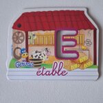 Magnet série la ferme pochoir danone gervais alphabet lettre e etable Magnet série la ferme pochoir danone gervais alphabet lettre e etable