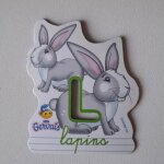 Magnet série la ferme pochoir danone gervais alphabet lettre l lapin Magnet série la ferme pochoir danone gervais alphabet lettre l lapin