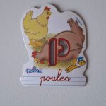 Magnet série la ferme pochoir danone gervais alphabet lettre p poules Magnet série la ferme pochoir danone gervais alphabet lettre p poules