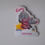Magnet série la ferme pochoir danone gervais alphabet lettre s souris Magnet série la ferme pochoir danone gervais alphabet lettre s souris