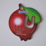 Magnet s�rie fruit l�gume pochoir danone gervais alphabet lettre u ugni goyave du chili