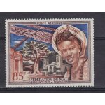 Mali 1959 poste aerienne : vue a�rienne de l'ile de saint - louis, eglise et mosqu�e, t�te de femme ouolof ...