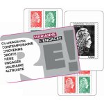 Marianne l'engage - 2018 - carnet 12 timbres alterns 6 verts 6 rouges et 1 timbre noire 3. 20 euros ...