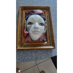Masque vnitien porcelaine encadr