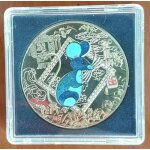 Mdaille signe zodiaque chinois anne du rat 2020 dore plaque or en couleurs