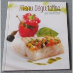 Menu dgustation sign grands chefs - livre de recettes illustres - plats entres desserts - 15x17cm ...