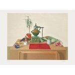Michel herbin - nature morte au moulin peugeot 1990 lithographie sign�e