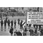 Militaria - limites du secteur am�ricain pendant la construction du mur de berlin
