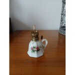 Miniature / porcelaine: ancienne petite lampe a huile