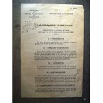 Ministère des postes, télégraphes et téléphones chèques postaux modifications avril 1930 Ministère des postes, télégraphes et téléphones chèques postaux modifications avril 1930